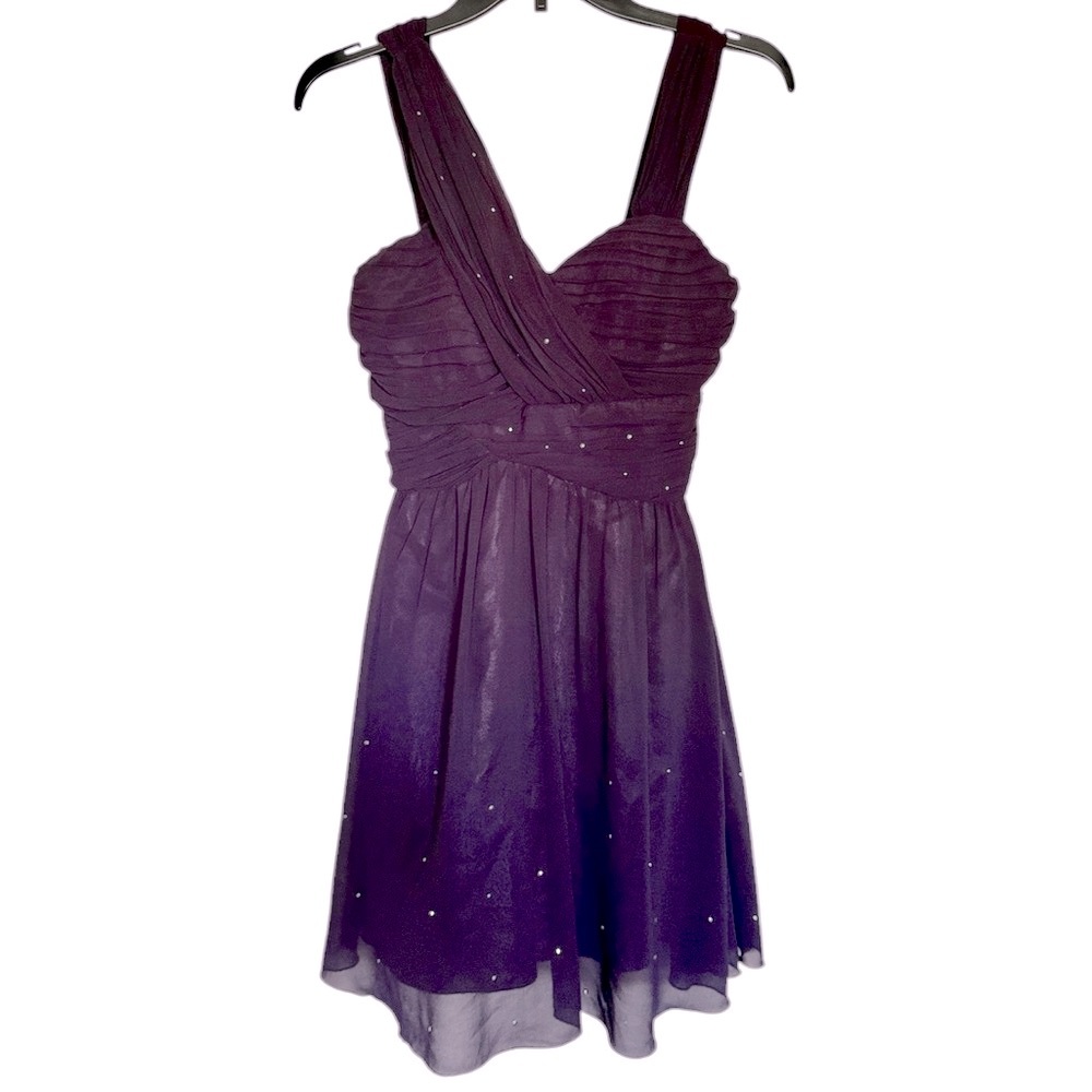 Pixie Lott Lipsy UK Cocktail Dress Embellished Color Eggplant Size UK 8 US 4